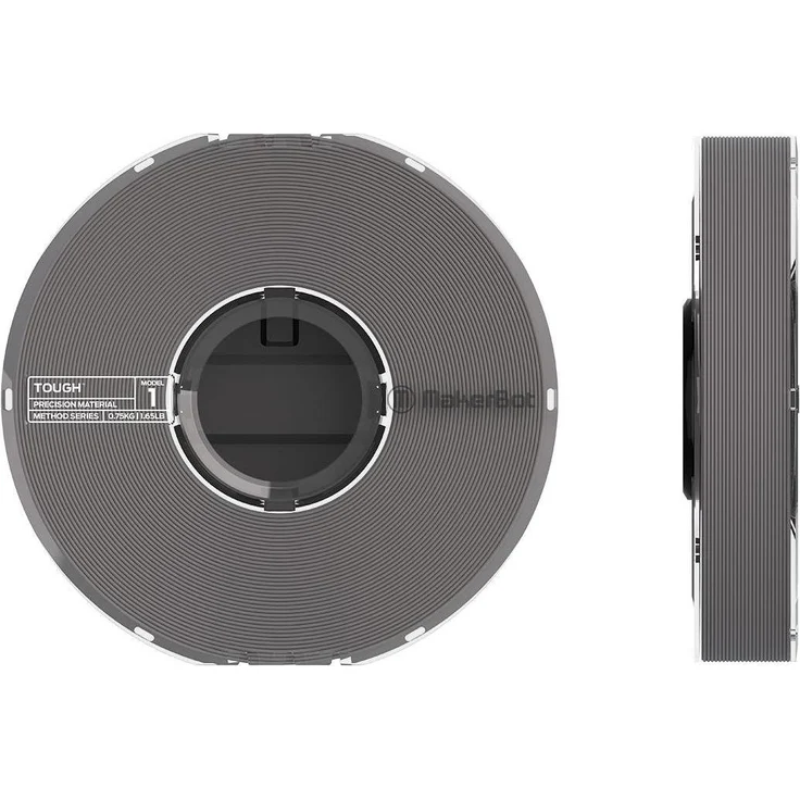 Makerbot Tough Precision, 3D Filament Grau, 0.75kg (PLA, 1.75 mm, 750 g) mit hoher Schlagfestigkeit und Smart Spool™