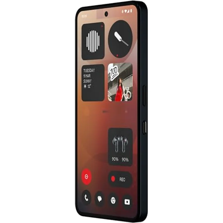 Nothing Phone (3a) 128 GB - Smartphone mit 32-MP-Frontkamera, 30-facher Ultra-Zoom, 50 W Schnellladefunktion und 6,77 Zoll Flexibles FHD+ AMOLED-Display - Schwarz – Bild 2