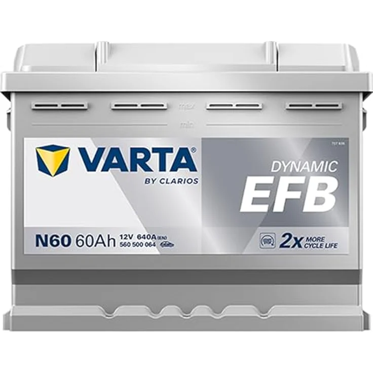 VARTA N60 Blue Dynamic EFB, 12V 60Ah Autobatterie mit 640A Kälteprüfstrom für Start-Stop Fahrzeuge, inklusive 7,50 Pfand – Bild 4