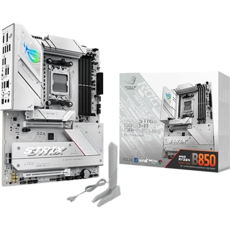 ASUS ROG Strix B850-A Gaming WiFi Mainboard Sockel AMD AM5 (AMD B850, ATX, DDR5 Speicher, PCIe 5.0, WiFi 7, 3X PCIe 4.0 M.2, Aura Sync) – Bild 1