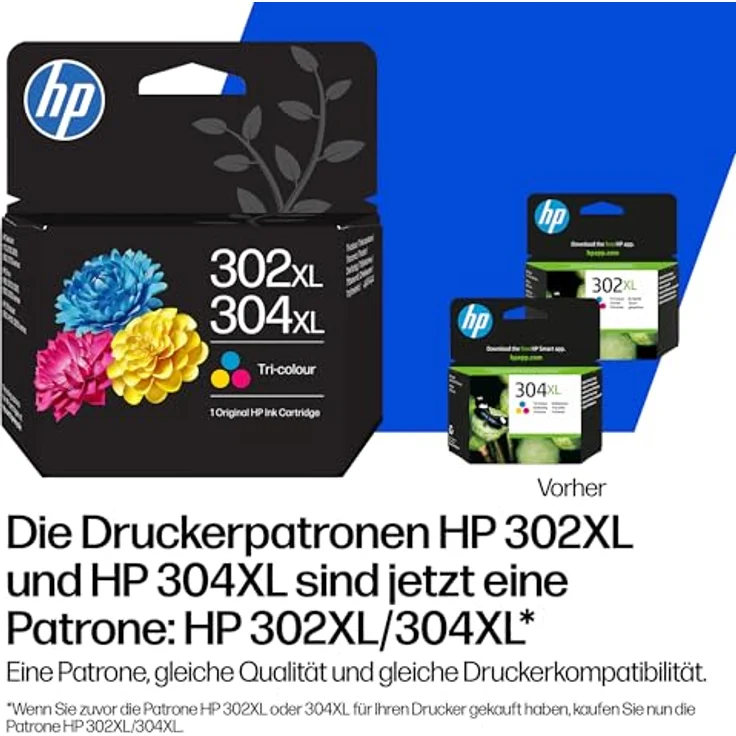 HP 302/304XL (B7RT8AE) Color Druckerpatrone, Original mit ca. 300 Seiten Druckleistung und Instant Ink-Kompatibilität – Bild 3