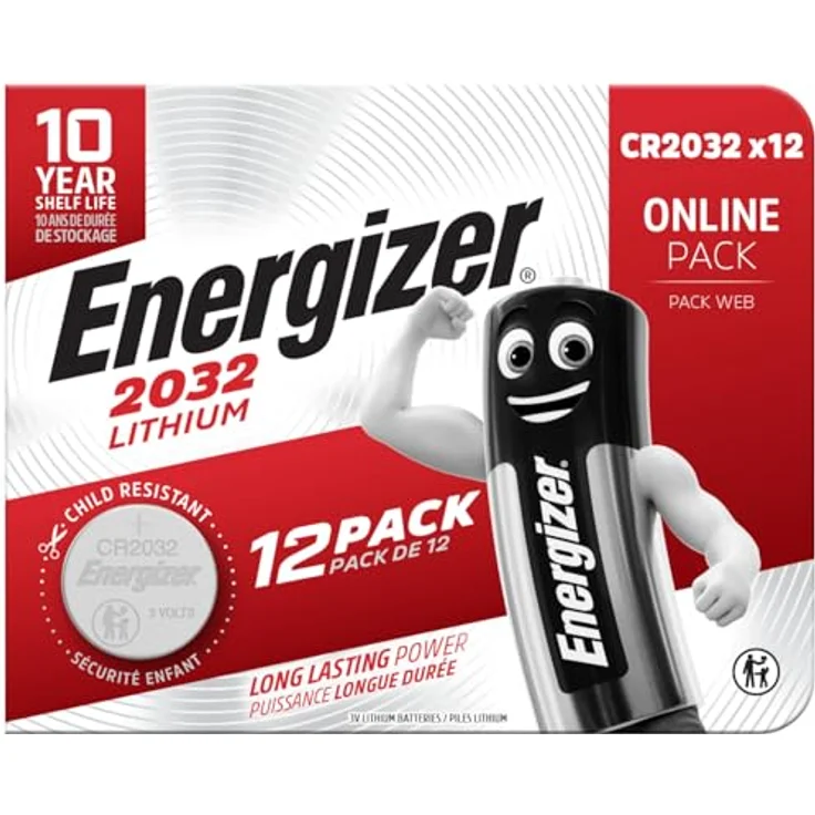 Energizer CR2032 Batterien, Lithium Knopfzelle, 12 Stück – Bild 2