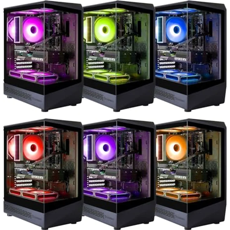 GameMax VISTA COC AB 7816, Gaming-PC mit Ryzen 5 9600X, 16GB DDR5, 1TB SSD und RTX 5060Ti (16GB), ARGB-Beleuchtung, Windows 11 Home – Bild 7