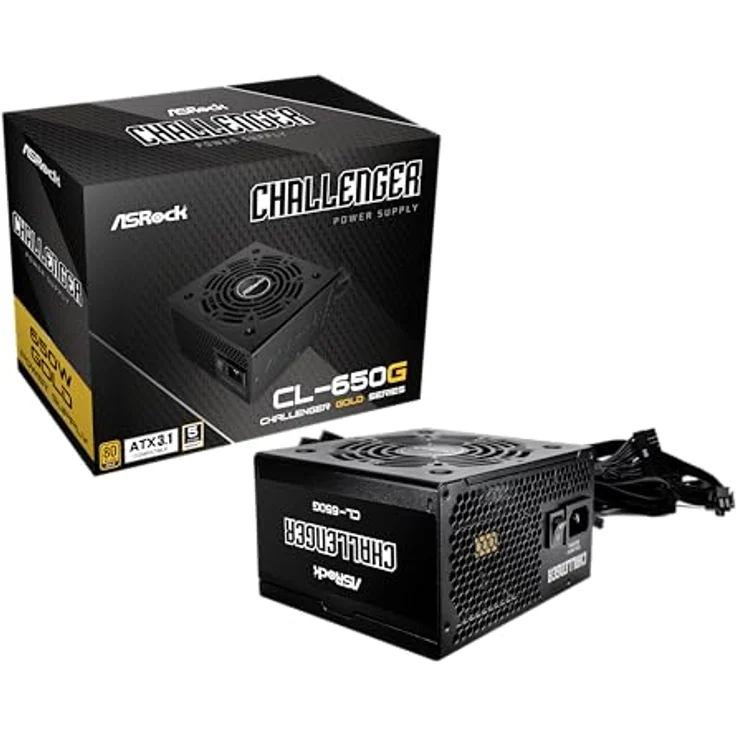 ASRock Netzteil CL-650G, 650 W, 80 Plus Gold, Kompaktes Design, ATX3.1 Ready, 5-jährige Garantie – Bild 2