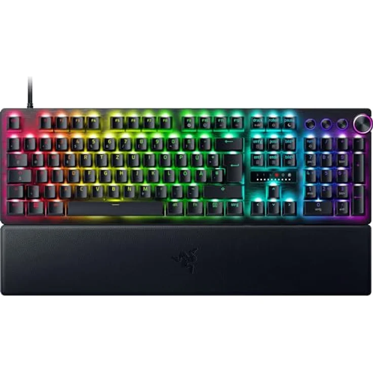 Razer Huntsman V3 Pro - Analoges optisches E-Sport-Keyboard (Schnellfeuer-Trigger, Multifunktionaler digitaler Drehregler, Texturierte Doubleshot-PBT-Tastenkappen) DE-Layout | Schwarz – Bild 1