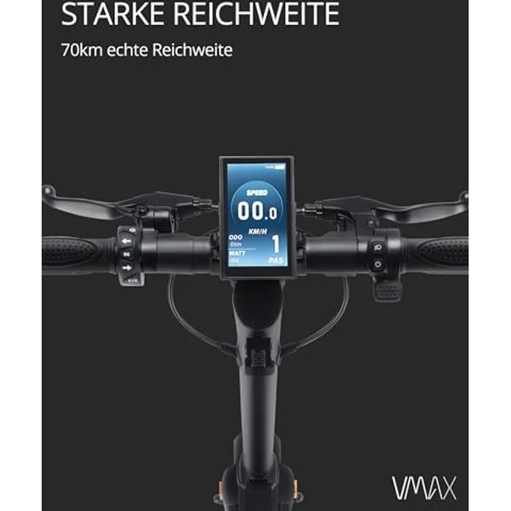 VMAX E-Scooter VX2 Extreme GT, 500W Motor, 33% Steigfähigkeit, 70km Reichweite, E-Roller mit Straßenzulassung in D, Farbdisplay, App-Funktion, Bis 150kg, Schwarz – Bild 3