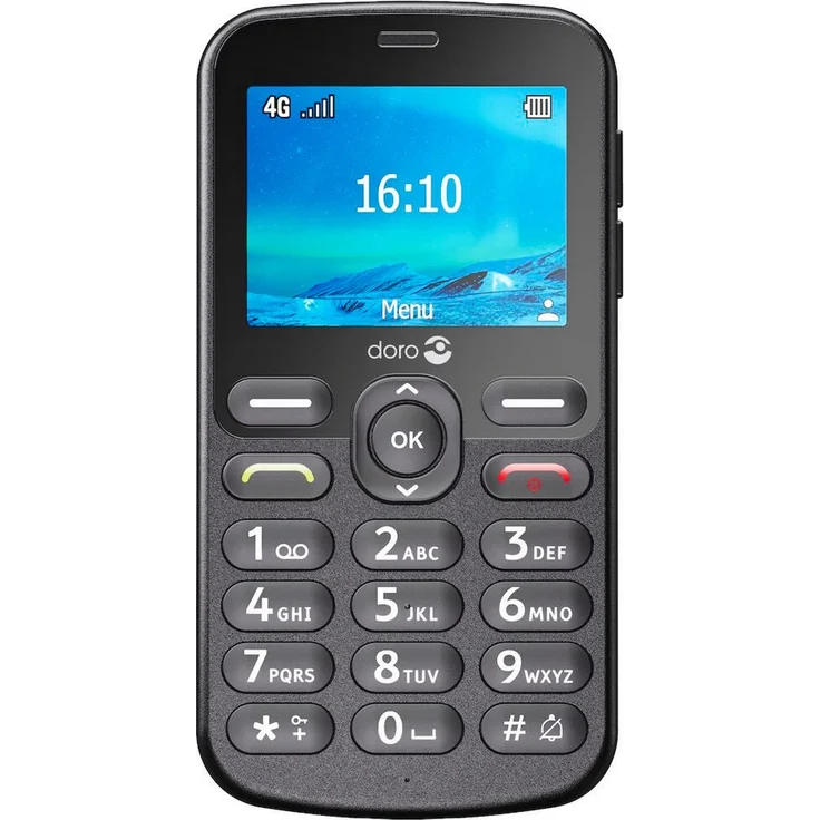 Doro 1880 Seniorenhandy 4G, FM Radio, integrierte Taschenlampe, schwarz – Bild 1