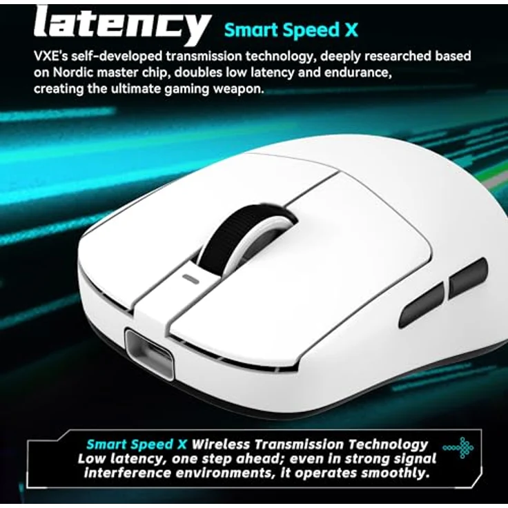 Aitor VXE R1 SE+ Kabellose Gaming-Maus, 26.000 DPI, Duale Konnektivität, Weiss – Bild 4