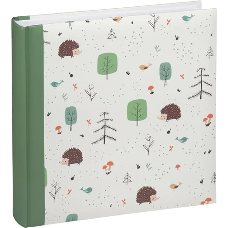 Walther design Fotoalbum Forrest Life FA-281-3, Kinderalbum in grün, 26x25 cm mit 50 säurefreien Seiten und Pergamin-Schutzseiten