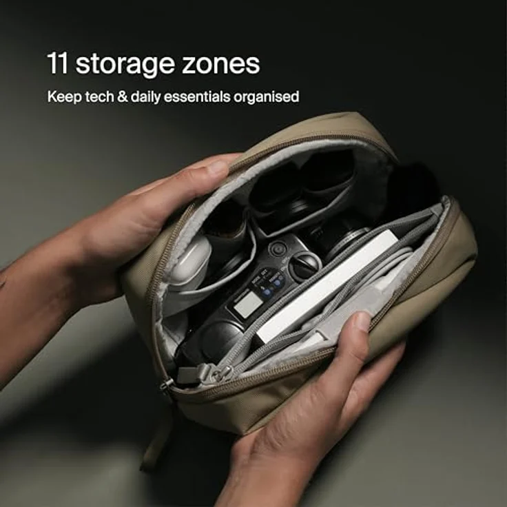 Urth Zeolite Tech Organiser, vielseitige Kameratasche mit durchdachter Innenaufteilung, beige – Bild 3