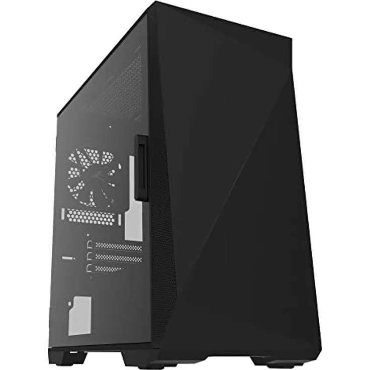 Zalman Z1 Iceberg (Schwarz) - PC-Gehäuse Mini Tower Micro-ATX mit gehärtetem Glas Panel – Bild 3