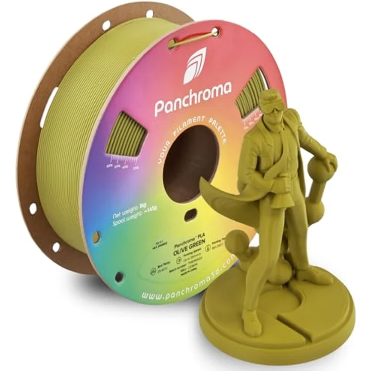 Polymaker Panchroma™ PLA - Olive Green - 1.75mm - 1 kg - Hochgeschwindigkeit 3D-Druckfilament für präzise Ergebnisse und problemloses Drucken – Bild 1