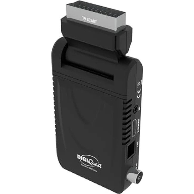 Digiquest INVISIBLE Digital Decoder, DVB-T Receiver mit Full-HD, HEVC H.265, Schwarz, 12-V-Stromversorgung für Boote und Wohnmobile – Bild 2