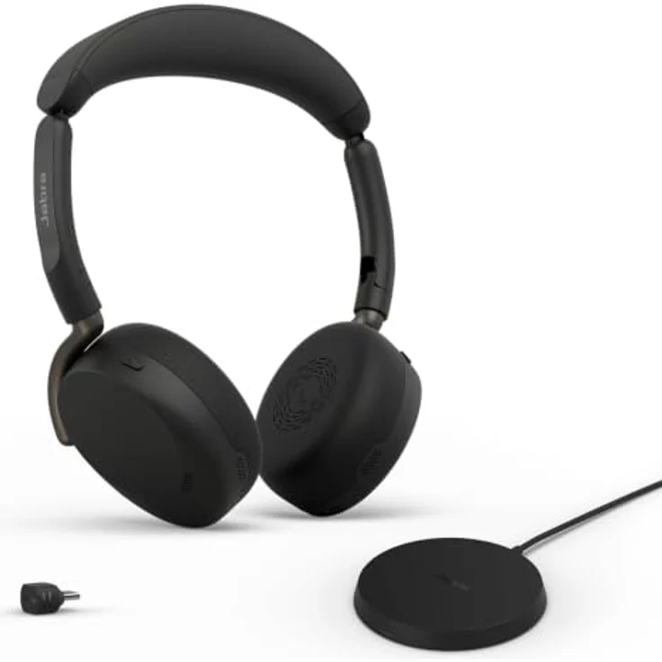 Jabra Evolve3 65 Flex MS, Faltbare On Ear Kopfhörer mit adaptiver Geräuschunterdrückung, Bluetooth® Schwarz – Bild 1