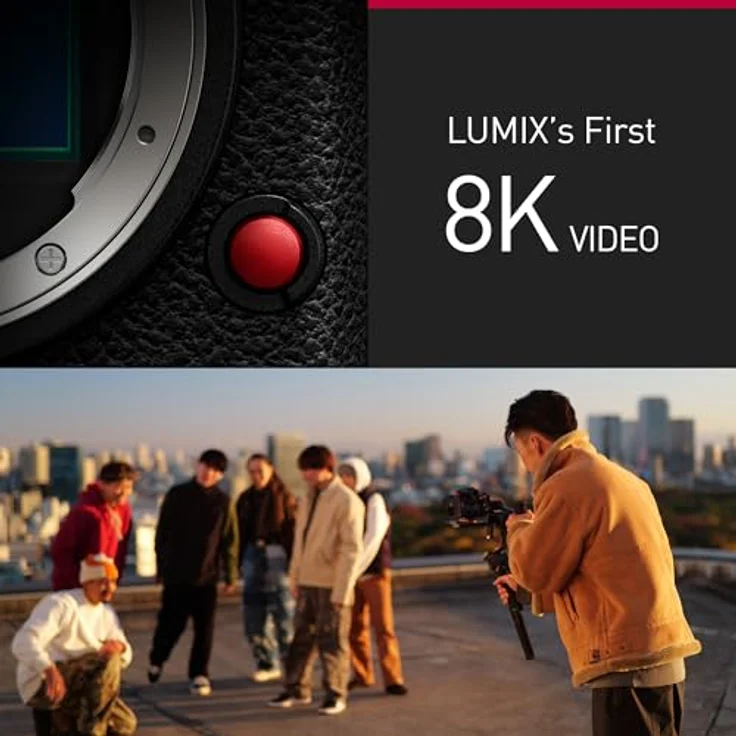 Panasonic LUMIX DC-S1R II, spiegellose Vollformatkamera, 44 MP, 8K Video, Active is, 4:2:2 10-Bit, 4K 120p, 60p & 6K 30p Open Gate, L-Mount, nur Gehäuse, Schwarz, Panasonic S1R2 – Bild 3