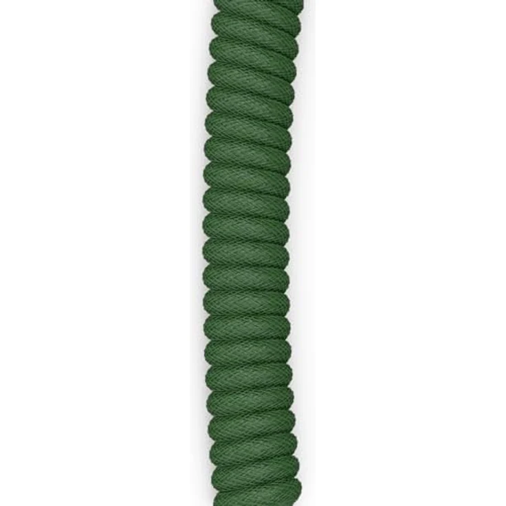 Glorious Gaming Premium Coiled Keyboard Cable - Vergoldetes USB-A auf USB-C, Schutz vor Kabelsalat, doppelt geflochtene Ummantelung, 5-poliger Aviator-Stecker - Forest Green – Bild 3