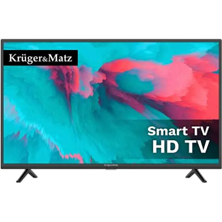 Kruger&Matz 32" Fernseher KM0232-S5 Smart-TV 1366x768px HD Ready DVB-T2 /T/S/S2/C H.265 HEVC D-LED-Hintergrundbeleuchtung Bildwiederholfrequenz 60 Hz