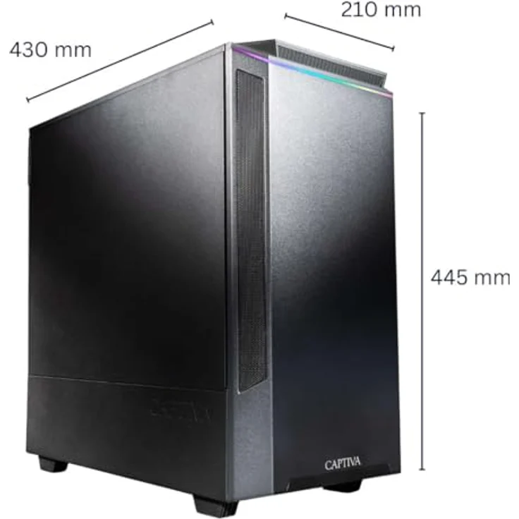 CAPTIVA Workstation I78-164 Business-PC, Intel® Core i9 14900K, 64 GB RAM, 2000 GB SSD, Luftkühlung, schwarz – Bild 7