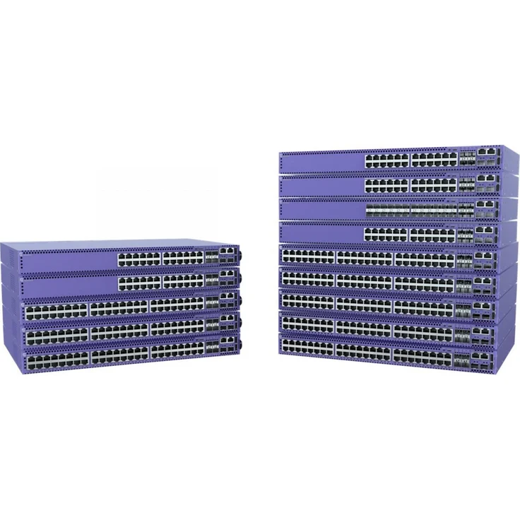 Extreme Networks EXTREMESWITCHING5420F 8, 24-Port Netzwerk Switch mit Multi-Gig-Zugängen, 256-Bit MACsec, Cloud-Management, violett