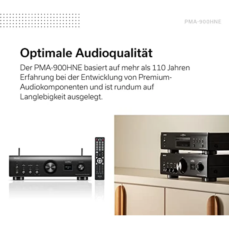 Denon PMA-900HNE HiFi Verstärker, Stereo Verstärker Mit HEOS Built-in, 2x85W, Eingebauter Phono-Vorverstärker, Hi-Res Zertifiziert, AirPlay 2, Bluetooth, Silber – Bild 4