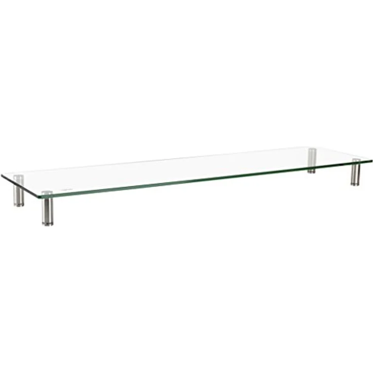 LogiLink TV- Monitorerhöhung aus Glas (Dicke: 8mm), max. Belastung 20kg, höhenverstellbar, Länge = 1m – Bild 1