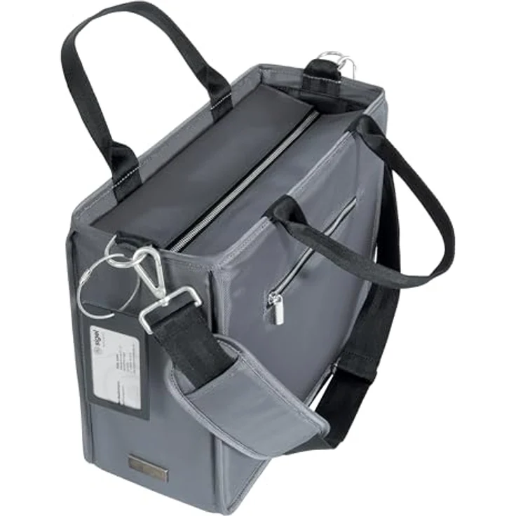 Sigel Desk Sharing Bag Premium, Organizer für mobiles Arbeiten, wasserabweisend, sicherer Stand, dunkelgrau, Laptops bis 14 Zoll – Bild 1