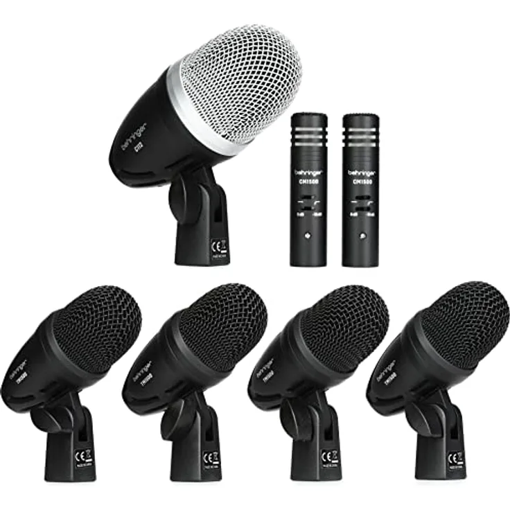 Behringer BC1500 Premium 7-Piece Drum Microphone Set for Studio and Live Applications