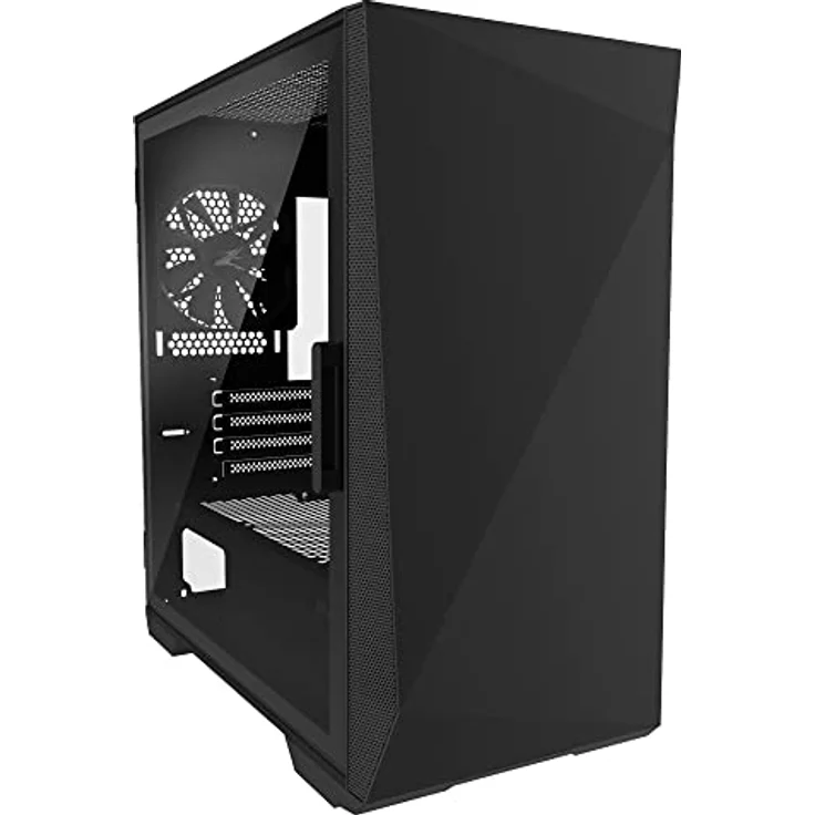 Zalman Z1 Iceberg (Schwarz) - PC-Gehäuse Mini Tower Micro-ATX mit gehärtetem Glas Panel – Bild 2