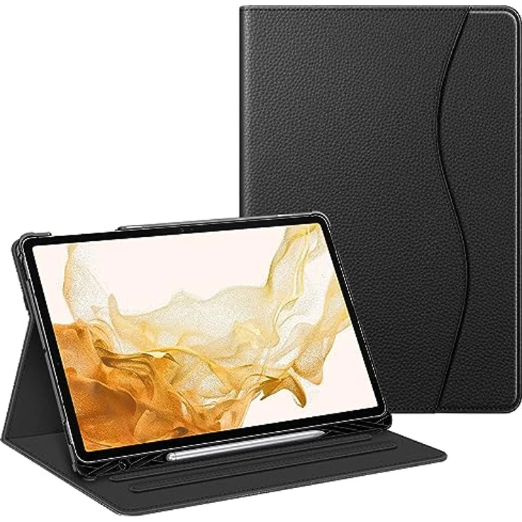 Fintie Tablet-Hülle für Samsung Galaxy Tab S8 Plus 2022/S7 FE 2021/S7 Plus 2020 12.4 Zoll, Multi-Winkel Folio Schutzhülle mit S Pen Halter, Dokumentschlitze und Auto Schlaf/Wach Funktion in verschiedenen Farben – Bild 2