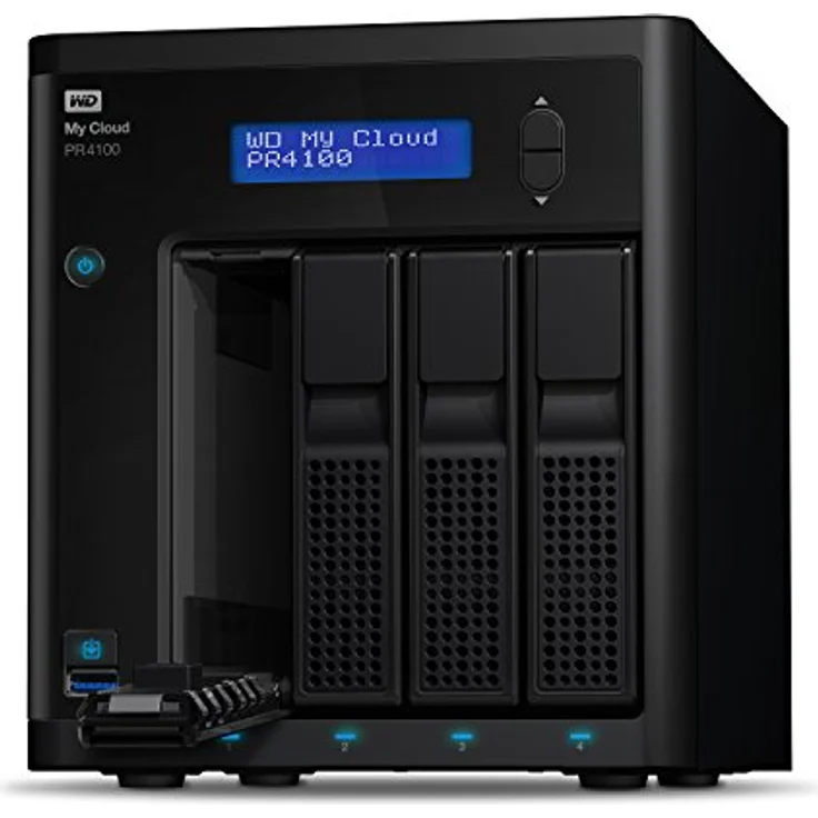 WD 56 TB My Cloud Pro PR4100 Pro Serie 4-Bay Network Attached Storage - NAS - WDBNFA0400KBK-EESN – Bild 2
