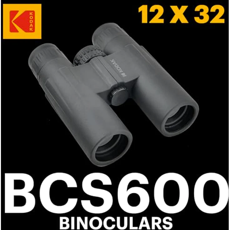 KODAK Fernglas BCS600, Kompaktes Fernglas mit 12-facher Vergrößerung und Umhängeband, Schwarz – Bild 2