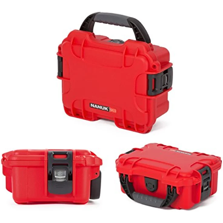 Nanuk Koffer 903, Robuster Fotokoffer aus NK-7 Kunstharz, Wasserdicht IP67, Rot – Bild 2
