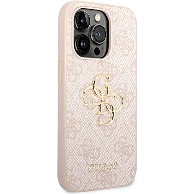 Guess PU 4G Metal Logo case iPhone 14 Pro Max pink GUHCP14X4GMGGR schwarz - Schutzhülle mit Saffiano-Textur und Apple Pay-Kompatibilität – Bild 4