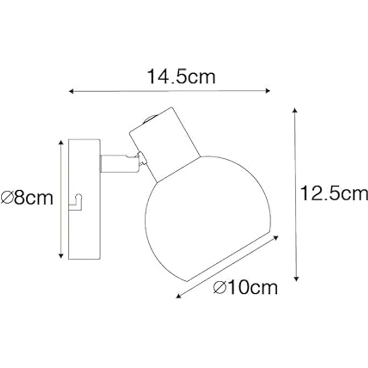Qazqa Art Deco Spot schwarz mit Rauchglas - Vidro I - Rund - LED geeignet E14 – Bild 4
