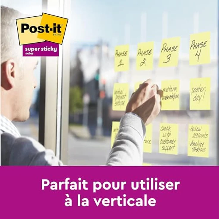 Post-it Notes Haftnotizblock 51x76mm, gelb, 100 Blatt, 70g/qm, VE=12 Blöcke – Bild 5
