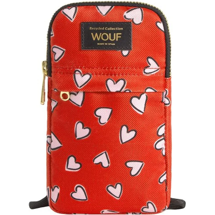 Wouf Handytasche 10.5 cm, rot aus 100% PET, Abmessungen 10.5 cm x 2 cm x 18 cm