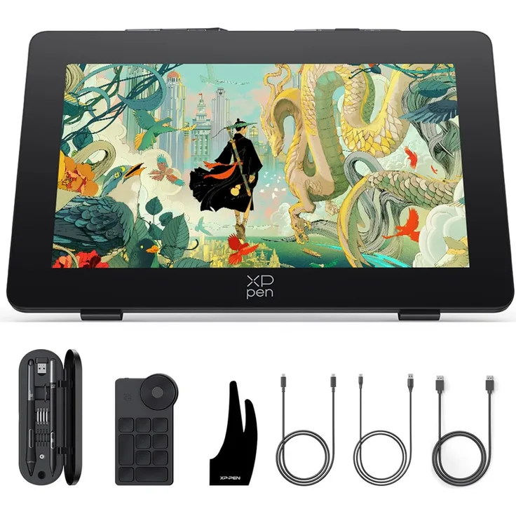 XP-Pen XPPen Artist 24 Pro (Gen2) 165Hz Grafikdisplay, 2 Stk. X3 Pro 16K Stift, 24 Zoll Grafiktablett, Schwarz