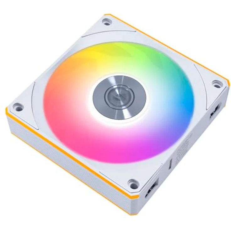 Lian Li UNI FAN CL Wireless, 120mm Gehäuselüfter mit Dual-Zone-RGB-Beleuchtung und flüsterleisem Betrieb, weiß – Bild 1