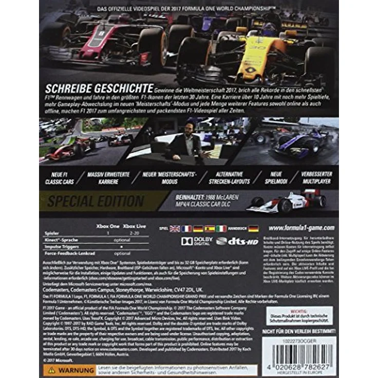 F1 2017 (Special Edition) (Xbox One) - Preisvergleich – Bild 2