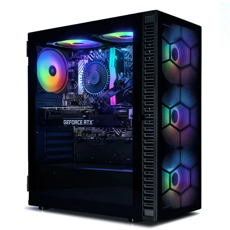 MeinPC Gaming PC Intel i9 12900K - 32GB Ram - 1TB SSD - Nvidia GeForce RTX 5070 Ti 16GB - RGB Tower - WiFi - Windows 11 Pro, High-End Gaming-PC in RGB Tower