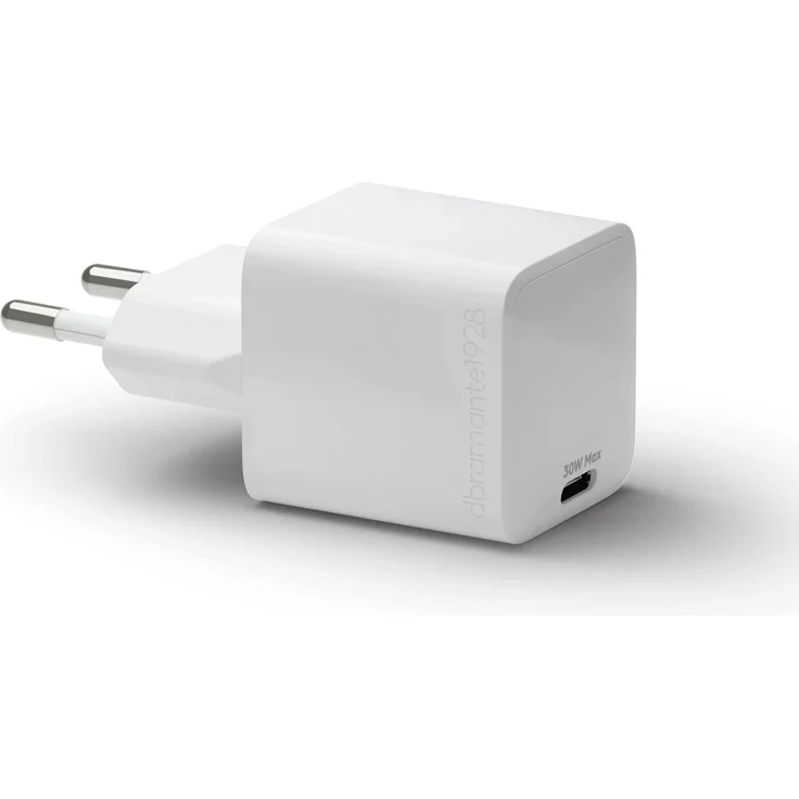 dbramante1928 WALL CHARGER - USB-C 30W EU, kompaktes Ladegerät aus 100% recyceltem Kunststoff, weiss