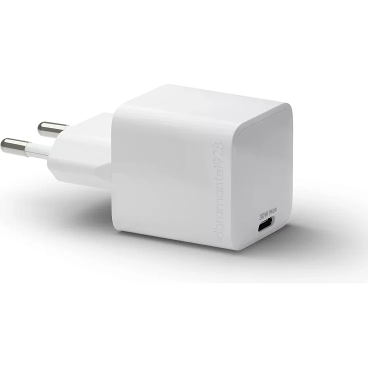 dbramante1928 WALL CHARGER - USB-C 30W EU, kompaktes Ladegerät aus 100% recyceltem Kunststoff, weiss