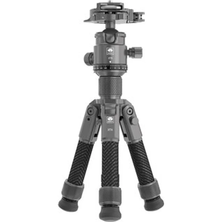 Sirui 3TX+3T5 Tischstativ Kit, Dreibeinstativ mit Kugelkopf, höhenverstellbar, inkl. Schnellwechselplatte und Wasserwaage, aus Metall und Carbon, kompakt