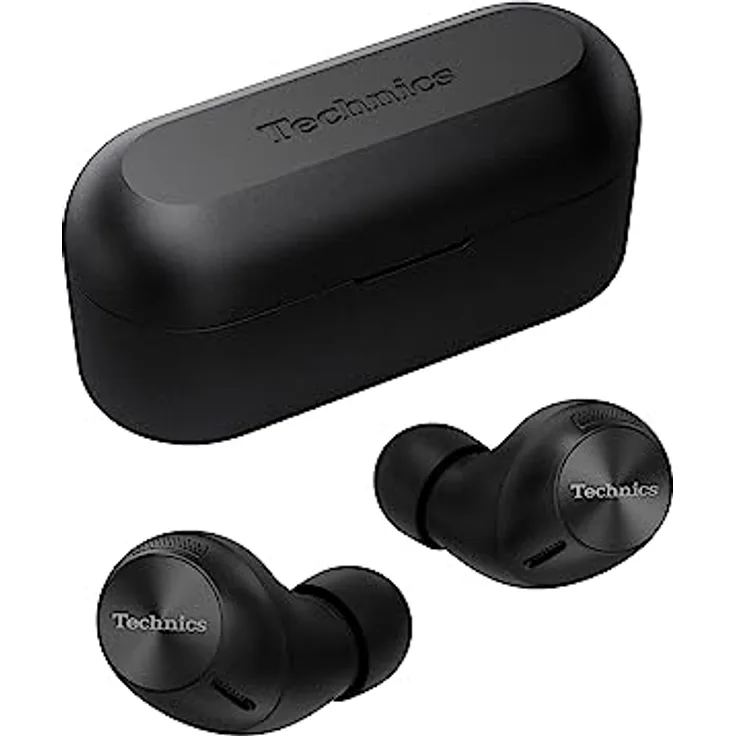 Technics EAH-AZ40M2EK kabellose Ohrhörer mit Noise Cancelling, Multipoint Bluetooth, bequemer In-Ear-Kopfhörer mit integriertem Mikrofon, anpassbare Passform, bis zu 5,5 Stunden Wiedergabe, Schwarz