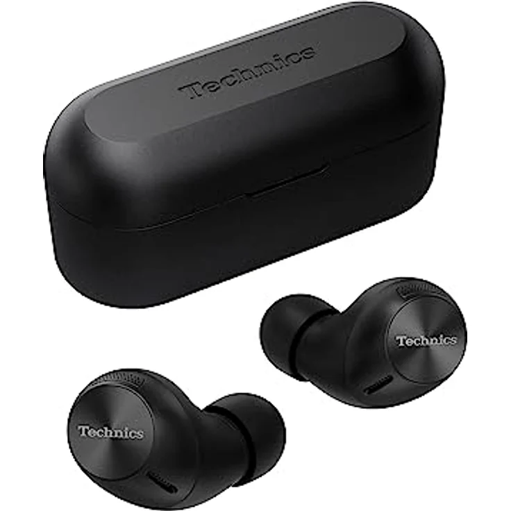 Technics EAH-AZ40M2EK kabellose Ohrhörer mit Noise Cancelling, Multipoint Bluetooth, bequemer In-Ear-Kopfhörer mit integriertem Mikrofon, anpassbare Passform, bis zu 5,5 Stunden Wiedergabe, Schwarz – Bild 1