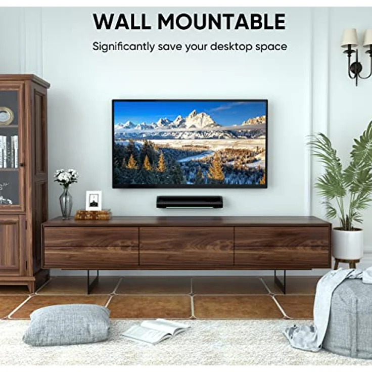 Saiyin Soundbar für TV Geräte, TV Lautsprecher für Fernseher mit Visuelle Lautstärkeregelung, TV-Soundbar mit Bluetooth, AUX und optischen Eingängen, wandmontierbar – Bild 5