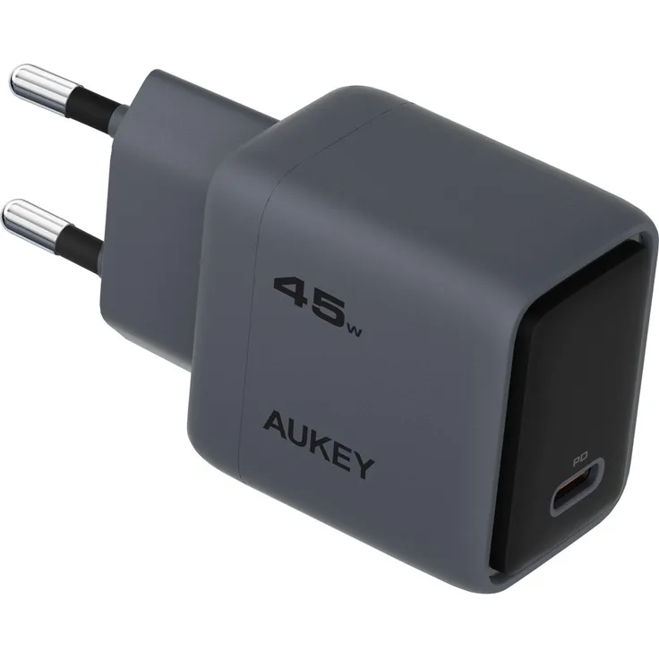 Aukey PA-C2 Comet 45W PD GaN Ladegerät, kompakt mit USB-C, umweltfreundlich und energiesparend