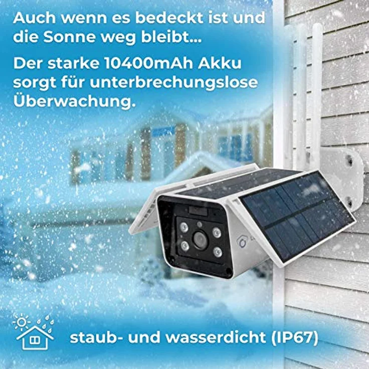 LUVISION 4G / LTE/Solar Überwachungskamera | autonome kabellose Outdoor-Kamera inkl. Akku und Solarpanel | Full HD | Nachtsicht | Gegensprechanlage 2-Wege Audio | Cloud | App (4G / LTE) – Bild 2