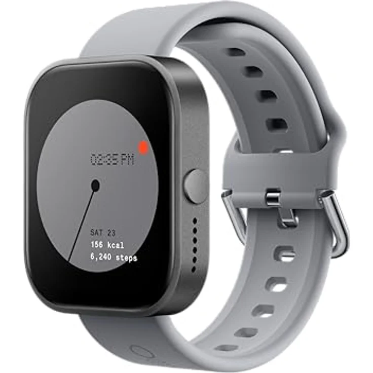 CMF by Nothing Watch Pro Smartwatch mit 1.96 AMOLED display, Fitness-Tracker, Multisystem-GPS, Bluetooth-Anrufe mit AI Noise Reduction und bis zu 13 Tagen Akkulaufzeit - Aschgrau – Bild 1
