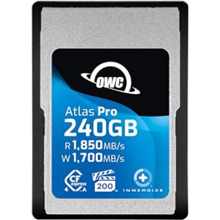 OWC Atlas Pro CFexpress 4.0 Typ A, 240 GB, bis zu 1850 MB/s Lese- und 1700 MB/s Schreibgeschwindigkeit, professionell für Sony Alpha und FX-Kameras – Bild 1